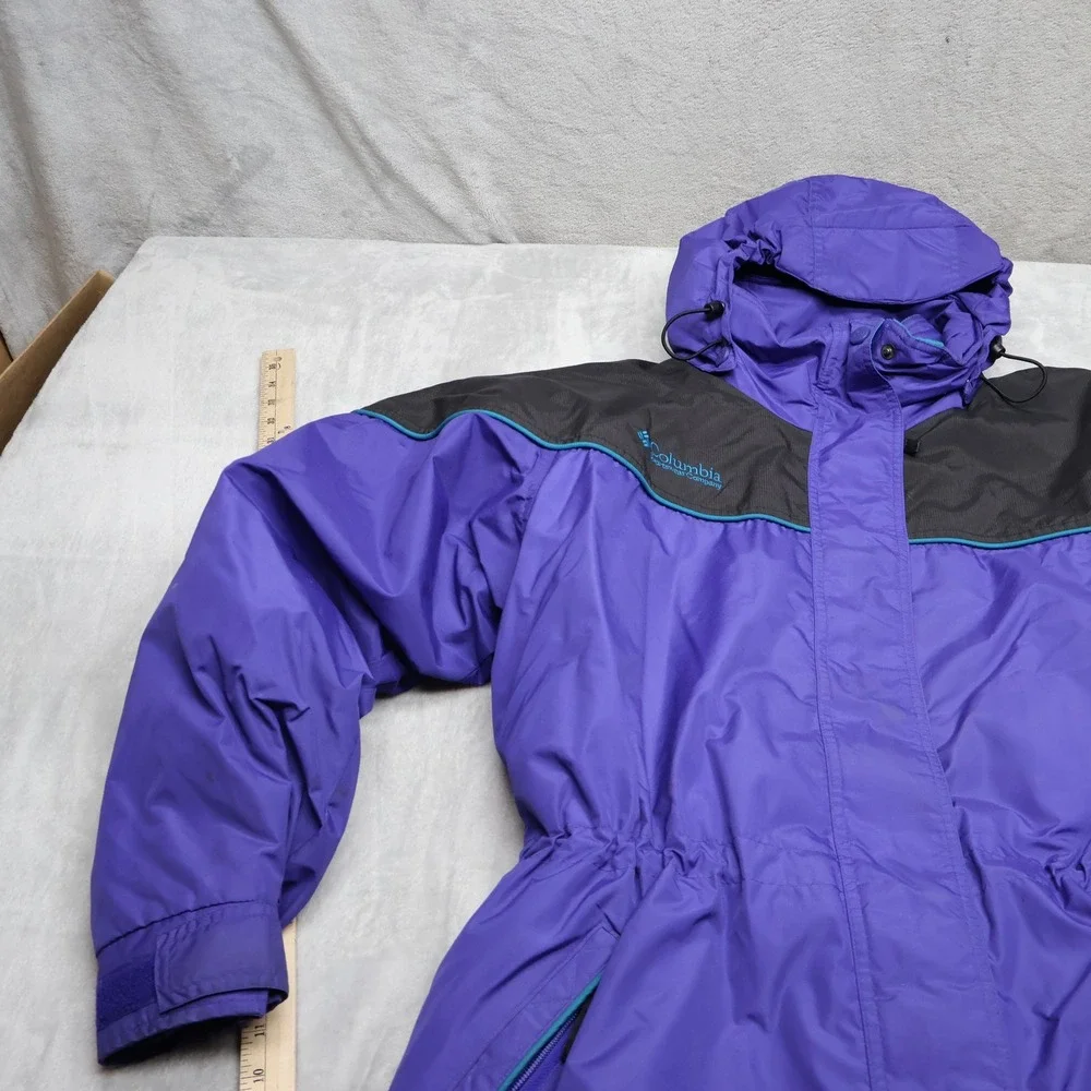 Columbia Jacket Womens Large Purple Insulated Ski Snow Removable Liner 3in1 VTG